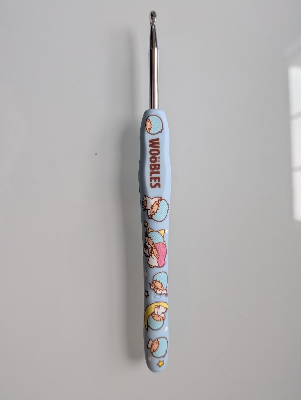 RARE The Woobles x Little Twin Stars Blue Ergonomic Crochet Hook 4mm Limited Edi